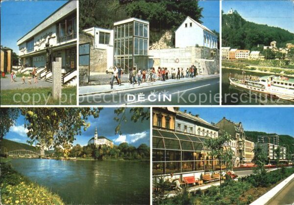 Decin Boehmen Schloss Stadtansichten Hafen