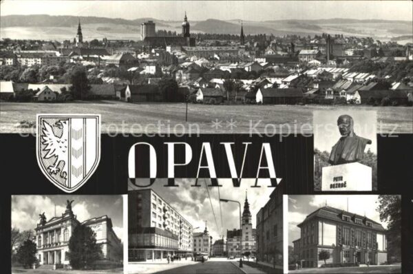 Opava Troppau Panorama Theater Rathaus