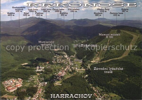 Krkonose Harrachov Luftaufnahme