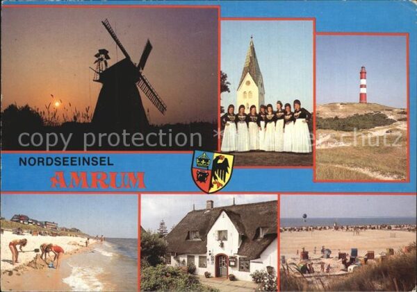 Amrum Nordseeinsel Strand Leuchtturm Trachten