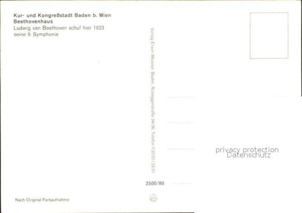 Baden Wien Beethovenhaus – Bild 2