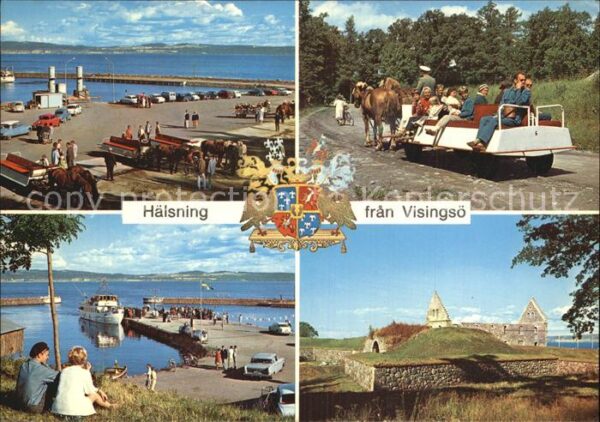 Visingsoe Strand Pferdewagen Burgruine