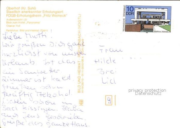 Oberhof Thueringen FDGB Erholungsheim Fritz Weineck – Bild 2