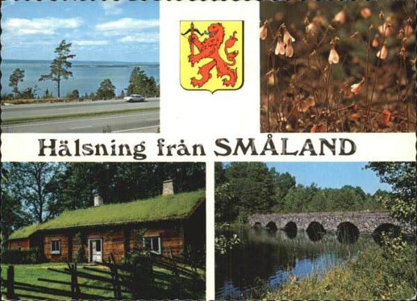 Schweden Smaland Brücke Sommerhäuser