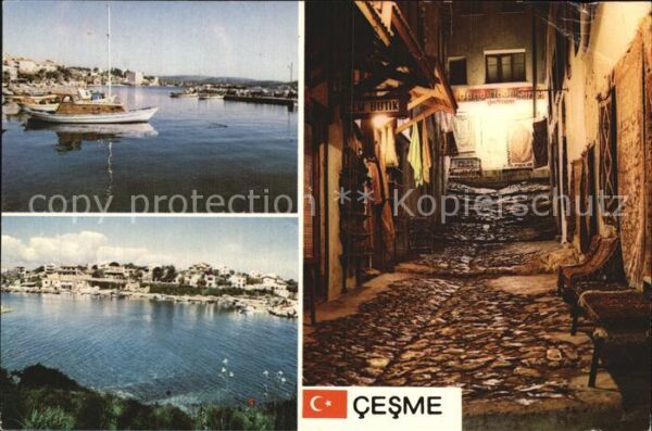 Cesme Hafen Panorama Teilansicht
