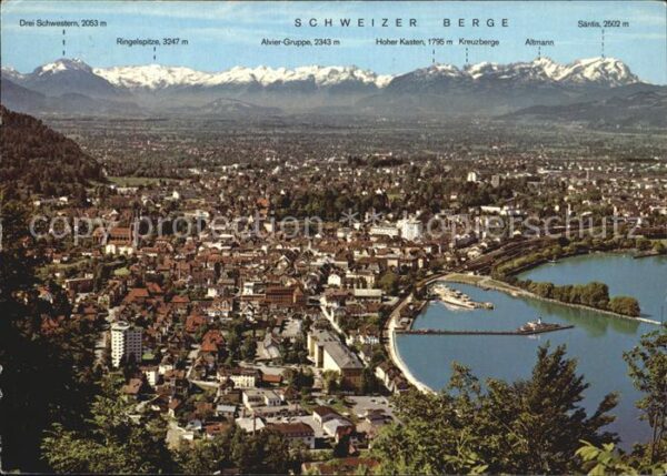 Bregenz Vorarlberg Rheintal Schweizer Berge