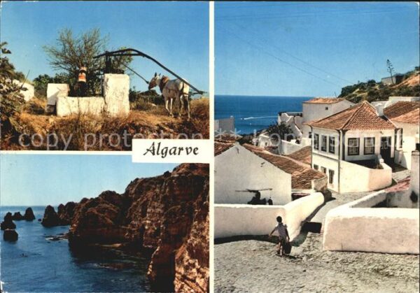 Algarve Häuser an der Steilküste