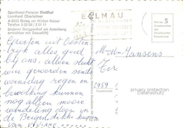 Going Wilden Kaiser Tirol Sporthotel Pension Blatthof – Bild 2