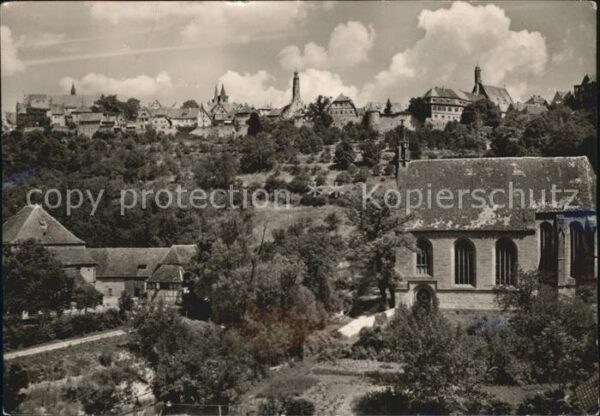 Rothenburg Tauber Blick von Doppelbrücke