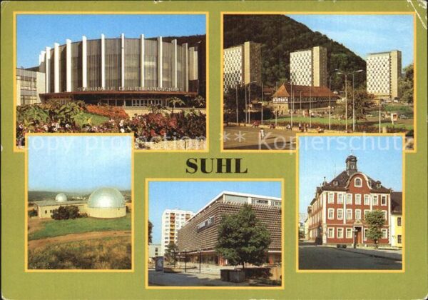 Suhl Thueringer Wald Stadthalle Waffenmuseum Hochhäuser Plan