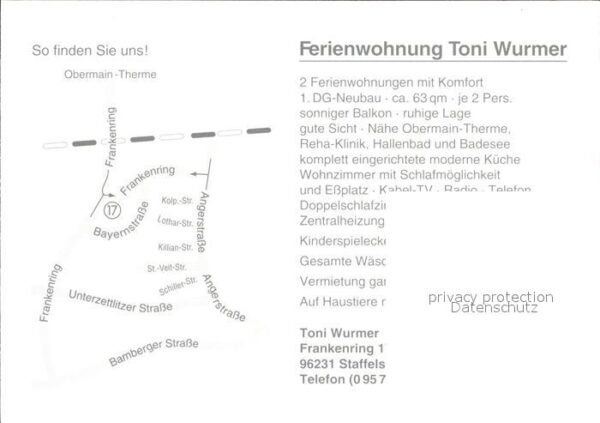 Staffelstein Bad Ferienwohnung Toni Wurmer – Bild 2