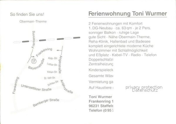 Staffelstein Bad Ferienwohnung Toni Wurmer – Bild 2