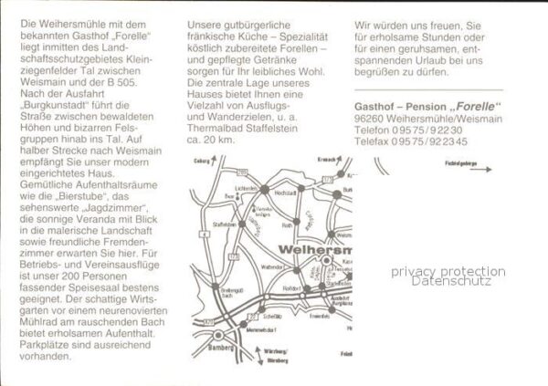 Weihersmuehle Bamberg Gasthaus Pension Forelle – Bild 2