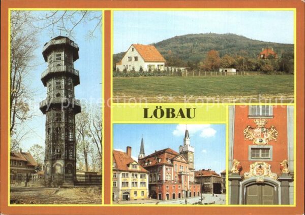 Loebau Sachsen Aussichtsturm Löbauer-Berg Rathaus