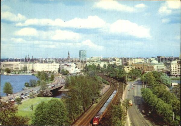Hamburg Lombardsbrücke mit Kennedy-Brücke