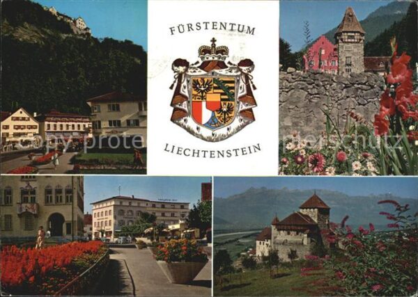 Vaduz Fürstentum Liechtenstein Postplatz mit
