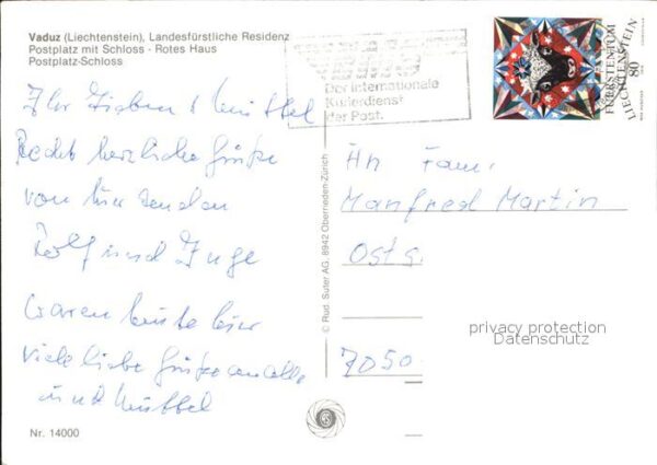 Vaduz Fürstentum Liechtenstein Postplatz mit – Bild 2