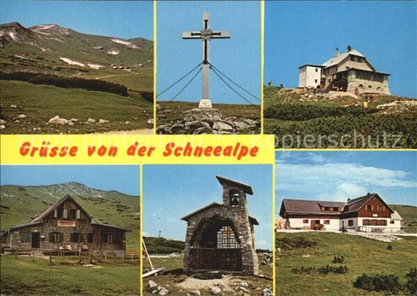 Tirol Region Schneealpe Almboden Gipfelkreuz Rinnhof