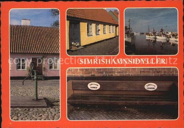 Simrishamn Hafen und typische Häuser