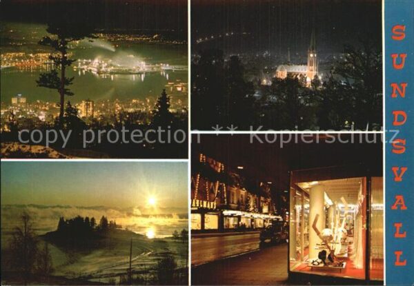 Sundsvall bei Nacht