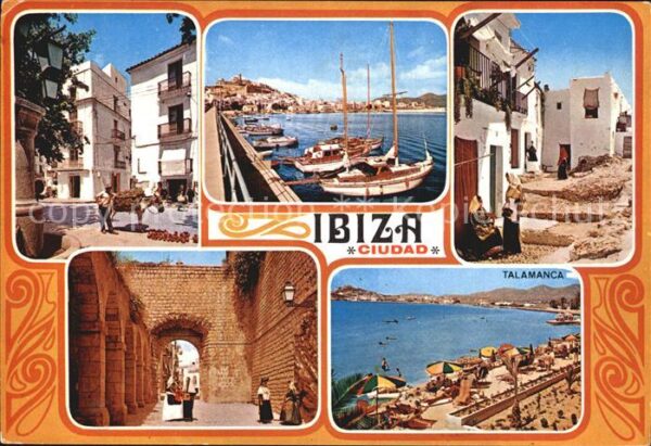 Ibiza Islas Baleares Hafen Strand Gasse Ciudad