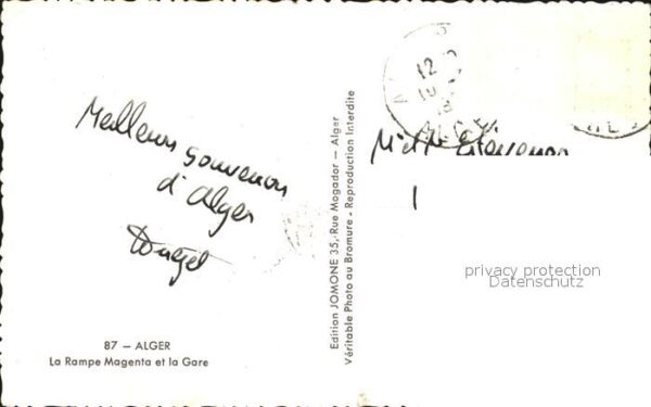 Alger Algerien Rampe Magenta Gare – Bild 2