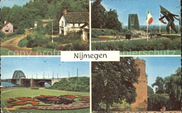 Nijmegen Brücke Burg Blumenuhr