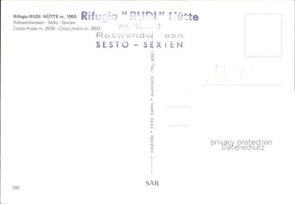 Sesto Sexten Suedtirol Rifugio Rudi Hütte Rotwandwiesen – Bild 2