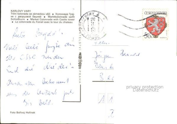 Karlovy Vary Marktkolonade Schlossturm – Bild 2