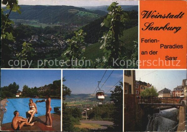 Saarburg Saar Freibad Sessellift Wasserfall Stadtmitt