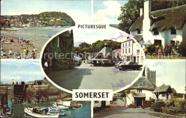 Somerset UK Hafen Strand Burg