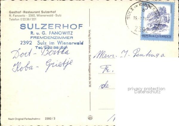Wienerwald Gasthof Restaurant Sulzerhof – Bild 2