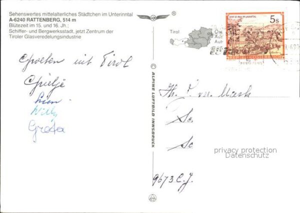 Rattenberg Inn Teilansicht mit Burg – Bild 2
