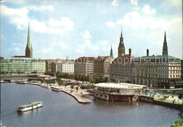 Hamburg Jungfernsteg Binnenalster Alsterpavillo