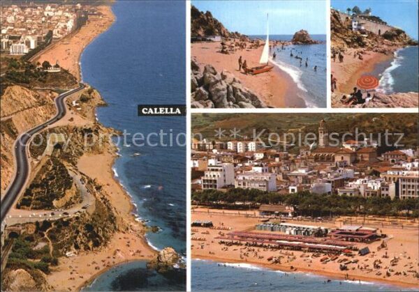 Calella Fliegeraufnahme Strand und Bucht