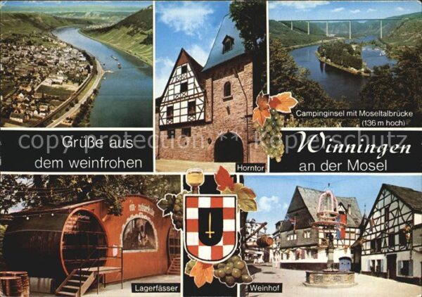 Winningen Mosel Horntor Lagerfässer Campinginsel Weinho