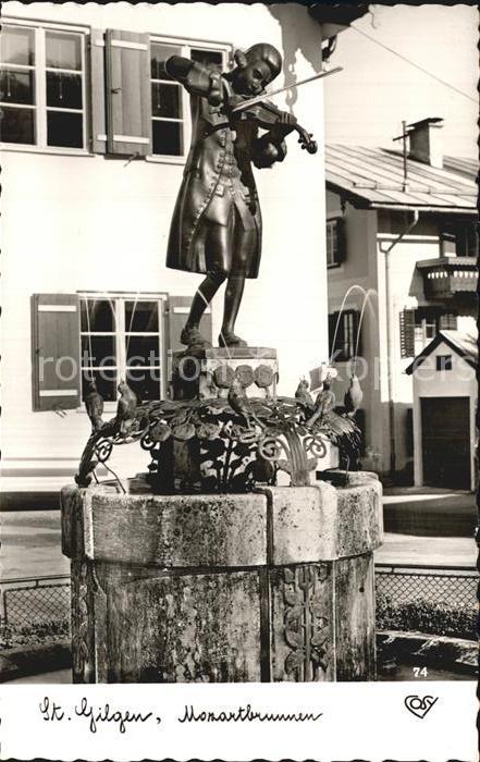 Mozart Wolfgang Amadeus Mozartbrunnen St. Gilgen
