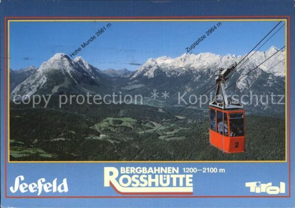 Seilbahn Seefelder-Joch-Seilbahn Bergbahnen Ross