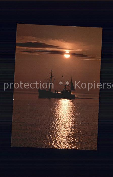 Boote Fischkutter Sylt Sonnenuntergang