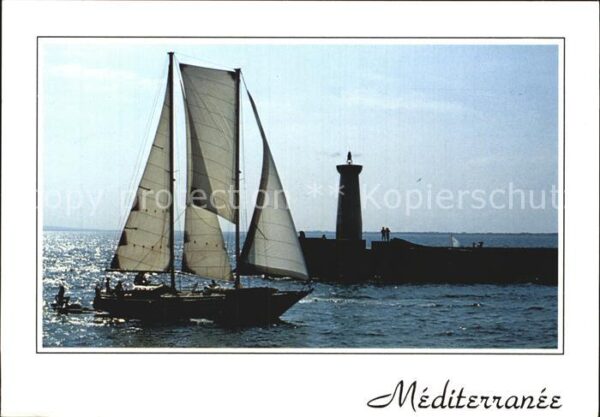 Segelboote Leuchtturm Agde Herault