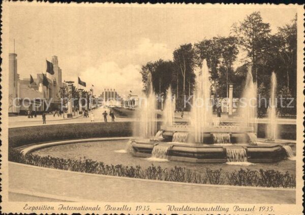 Exposition Internationale Bruxelles 1935 Boulevard du Centenaire Place Louis Ste