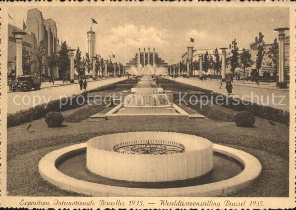 Exposition Internationale Bruxelles 1935 Boulevard du Centenaire