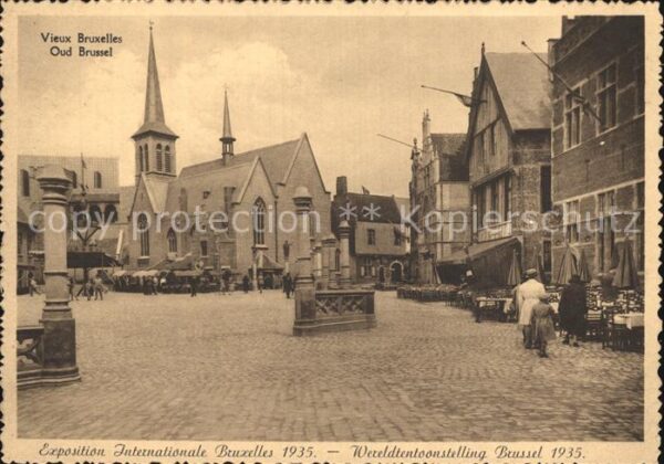 Exposition Internationale Bruxelles 1935 Place des Bailles Eglise St.-Jacques de