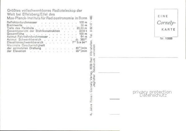 Astronomie Radioteleskop Effelsberg – Bild 2