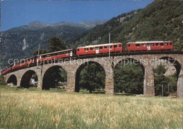 Eisenbahn Brusio Poschiavo Viadukt