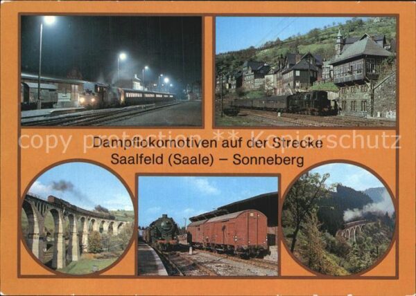 Eisenbahn Dampflokomotiven Strecke Saalfeld Sonne
