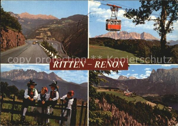 Seilbahn Ritten Renon Kinder Trachten