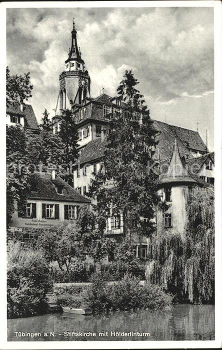 Tuebingen Stiftskirche mit Hölderlinturm