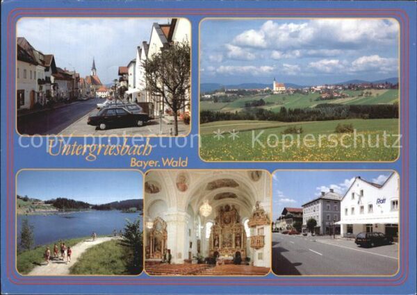 Untergriesbach Niederbayern Strassenpartien Panorama Kirche Inneres