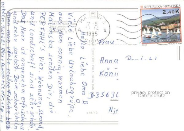 Malinska Krk Teilansicht Bootshafen – Bild 2